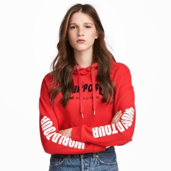 purpose tour cropped hoodie